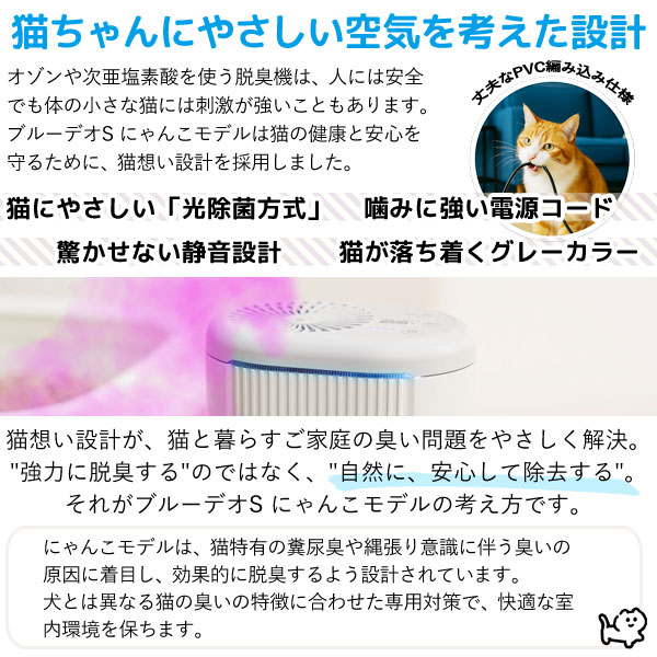 空気清浄機 ブルーデオ S型 にゃんこモデル〔MC-S311C〕コンパクト10畳
