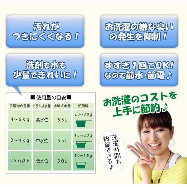 善玉バイオ酵素洗濯剤 浄 JOE （1.3kg）（計量用スプーン付） いのちの