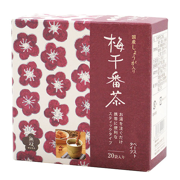 国産生姜入り梅干番茶・スティックタイプ（8g×20袋） 無双本舗