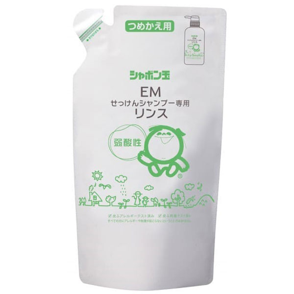 EMせっけんシャンプー専用リンス つめかえ用（420ml） シャボン玉石けん