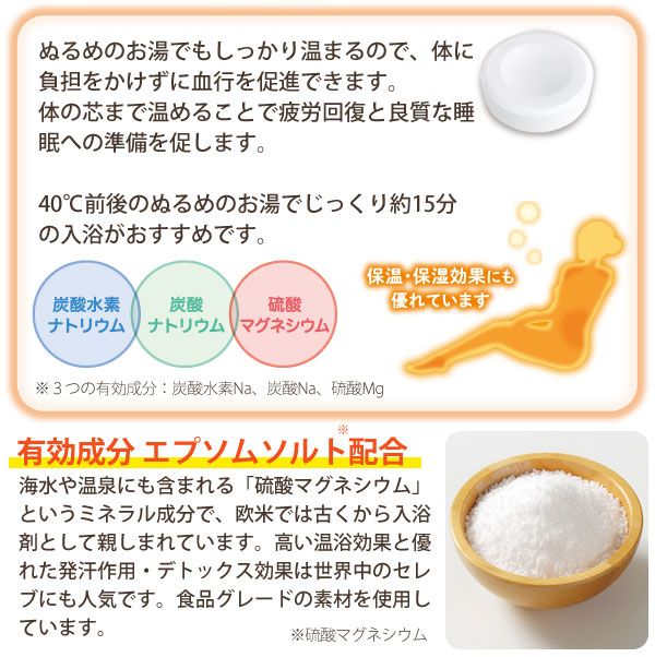 薬用重炭酸入浴剤ナチュラルバス〔ZNB-20A〕（18個入）医薬部外品