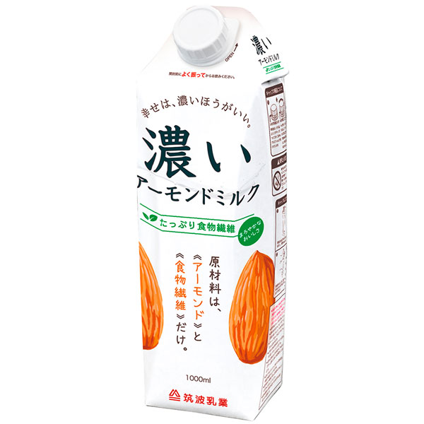 濃いアーモンドミルク（たっぷり食物繊維）（1000ml） 筑波乳業｜shizenkan