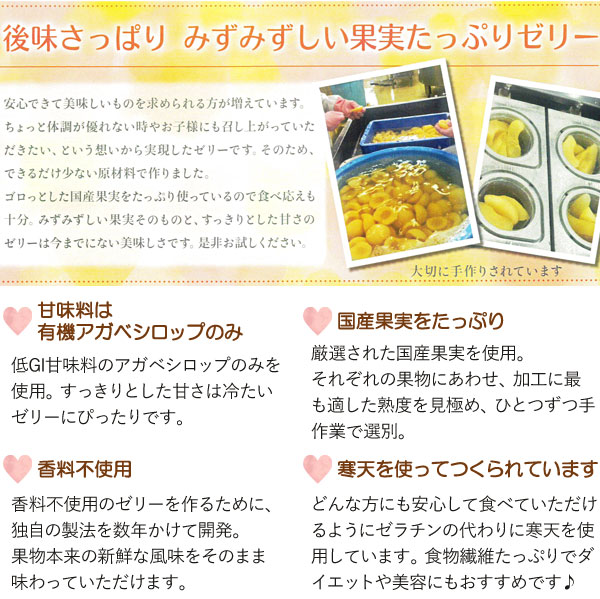 アガベシロップと国産果実の贅沢ゼリー