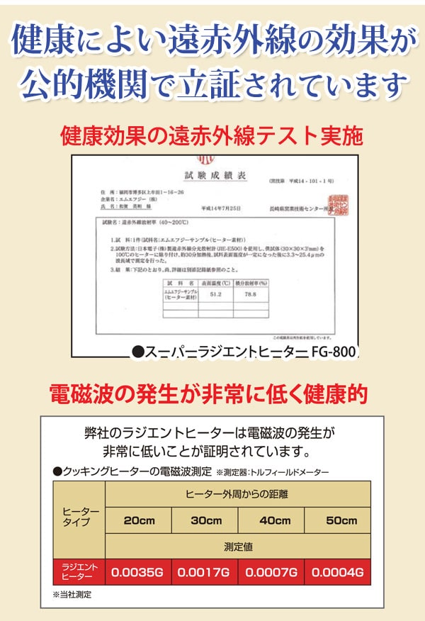 MFGスーパーラジエントヒーター FG-800 卓上 クーポン配布中 正規販売店｜shizenkan｜11
