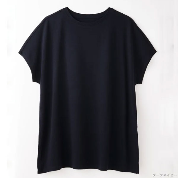 TAKEFU竹布 ショートスリーブＴシャツ（レディース）ダークネイビー（M〜Lサイズ） ナファ生活研究所