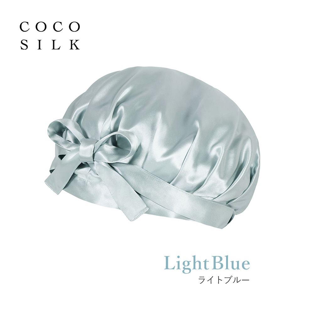 シルクナイトキャップ ココシルク ナイトキャップ シルク COCOSILK シルク100％ 前結びリボン ヘアケア 就寝用 シルクキャップ cocosilk ナイトキャップ 美髪｜shizenshop｜09