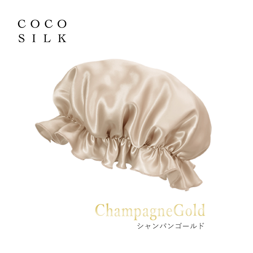 シルクナイトキャップ ヘアキャップ シルク ナイトキャップ ロング 19匁 cocosilk ナイトキャップ ココシルク ヘアケアキャップ ゴム プレゼント 可愛い ギフト | COCOSILK | 16