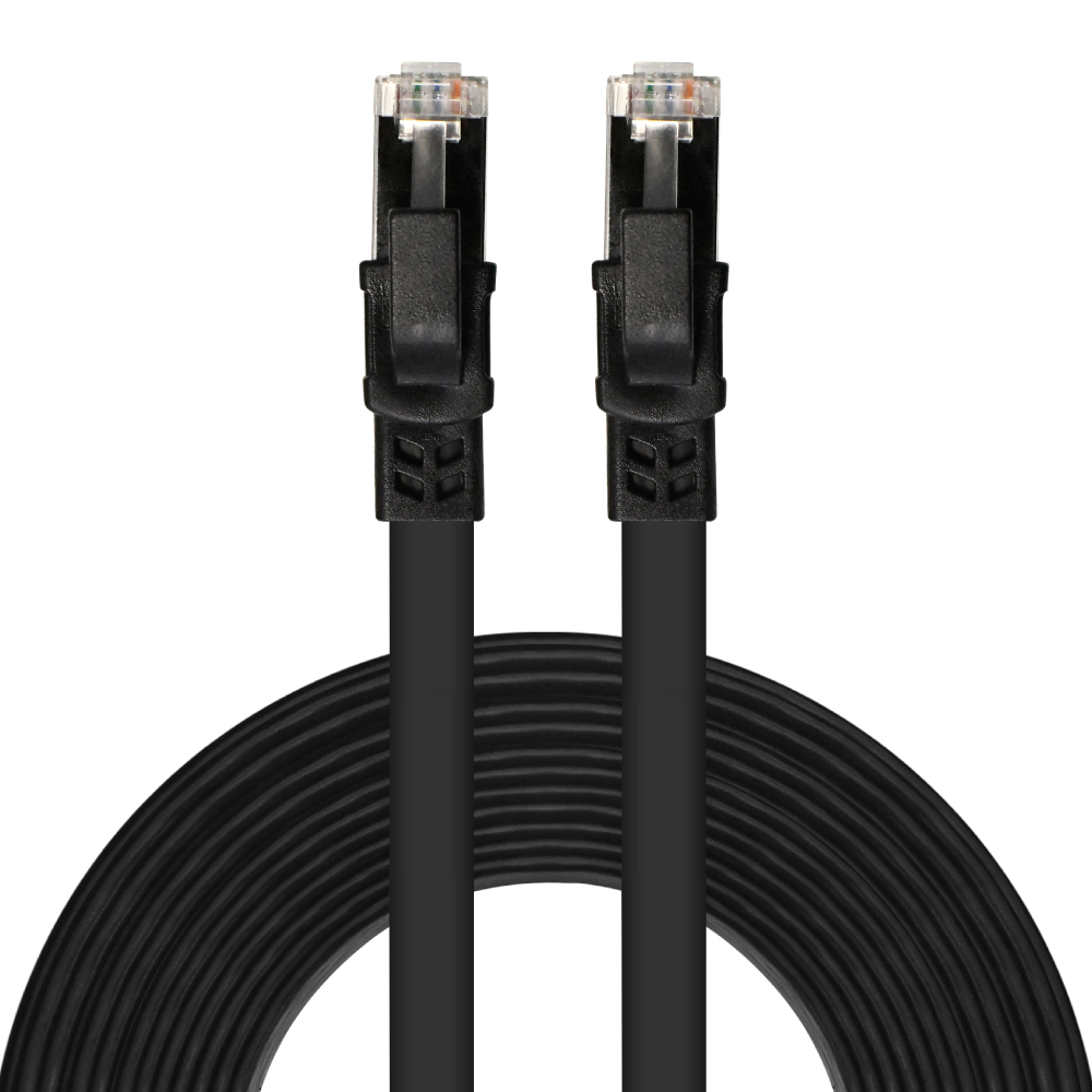 シズカウィル LANケーブル Cat8 40Gbps 3m 高速 フラットタイプ