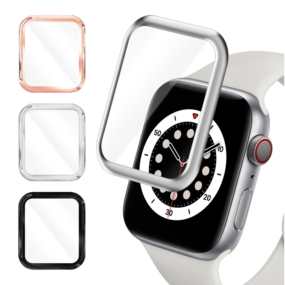 アップルウォッチ ガラスフィルム Apple Watch 4 5 6 SE SE2 40mm 44mm フィルム AppleWatch 保護フィルム  apple watch 3D 曲面 シズカウィル