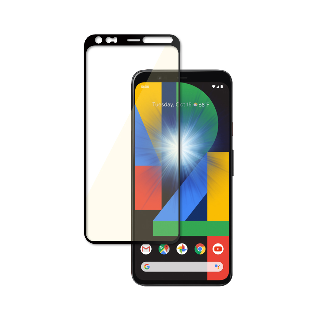 Google Pixel4 目に優しい ブルーライトカット フルカバー ガラスフィルム 日本製旭硝子 硬度9H 耐衝撃 ピクセル4 グーグル  Pixel 4 液晶保護 黒色