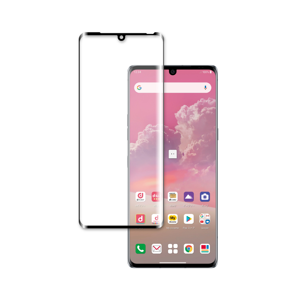 LG VELVET 5G L-52A フィルム ガラスフィルム docomo 日本製旭硝子 3Dフルカバー 硬度9H 耐衝撃 気泡レス 指紋軽減 lgvelvet l-52a 液晶保護 黒色 shizukawill｜shizukawill｜02