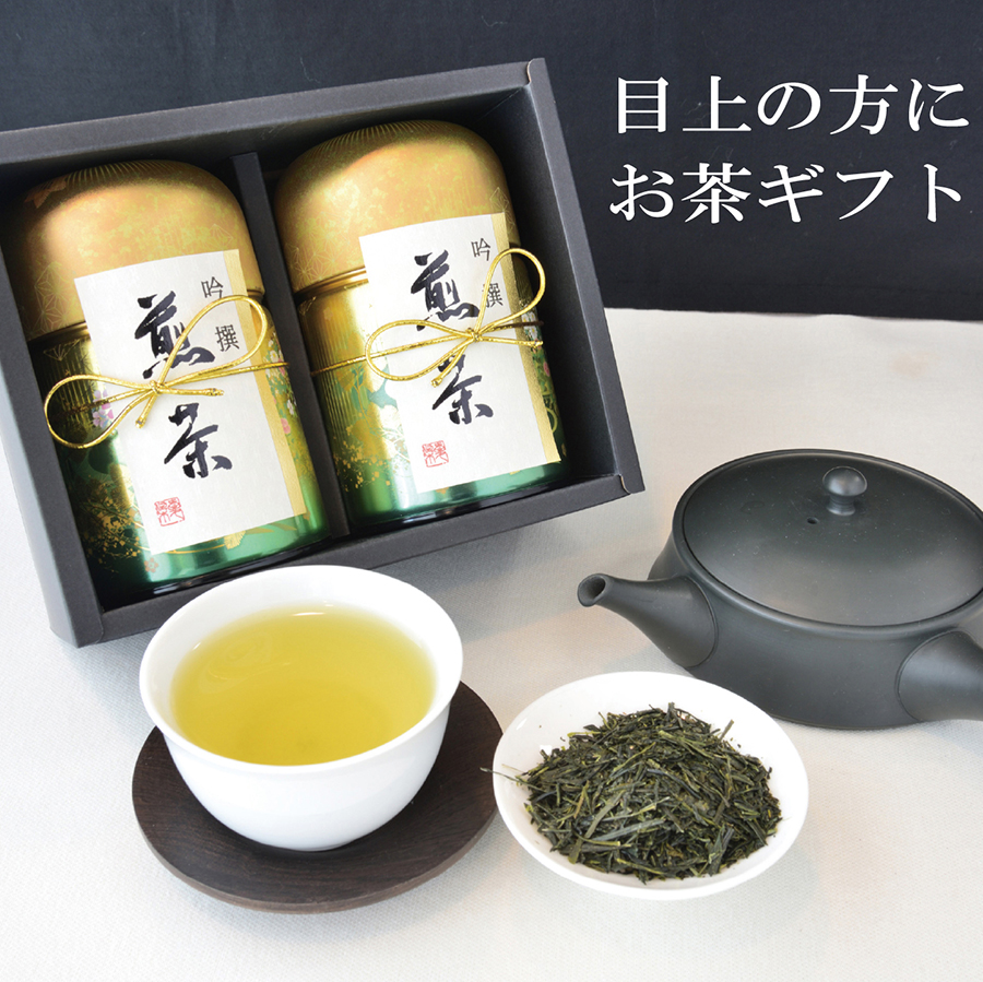葉桐 お茶 ギフト お茶ギフト 緑茶 送料無料 安倍のしずく 90g缶×2本