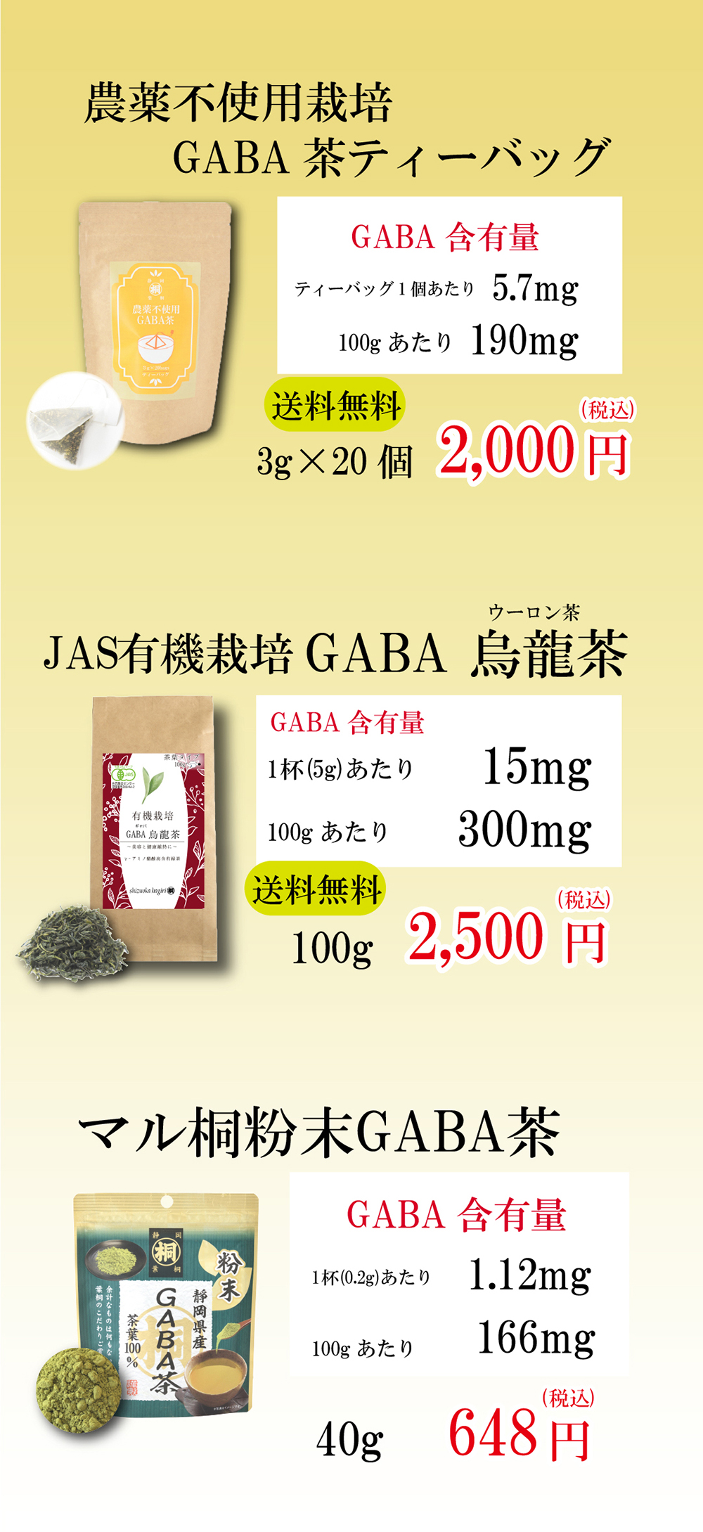 GABA 血圧 ストレス ギャバロン茶 有機 JAS有機 他のギャバ茶