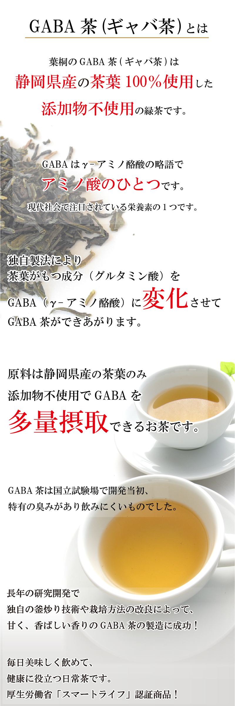 GABA 血圧 ストレス ギャバロン茶 煎茶 ギャバランディング