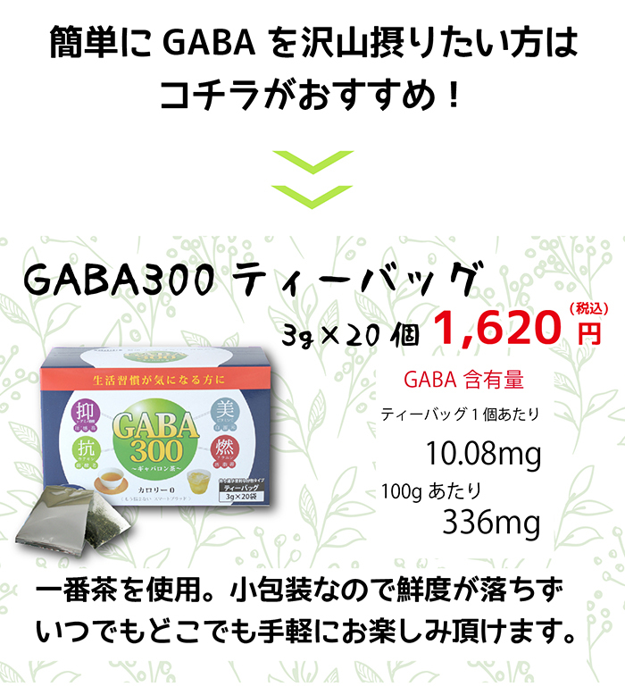 GABA 血圧 ストレス ギャバロン茶 煎茶 ギャバランディング