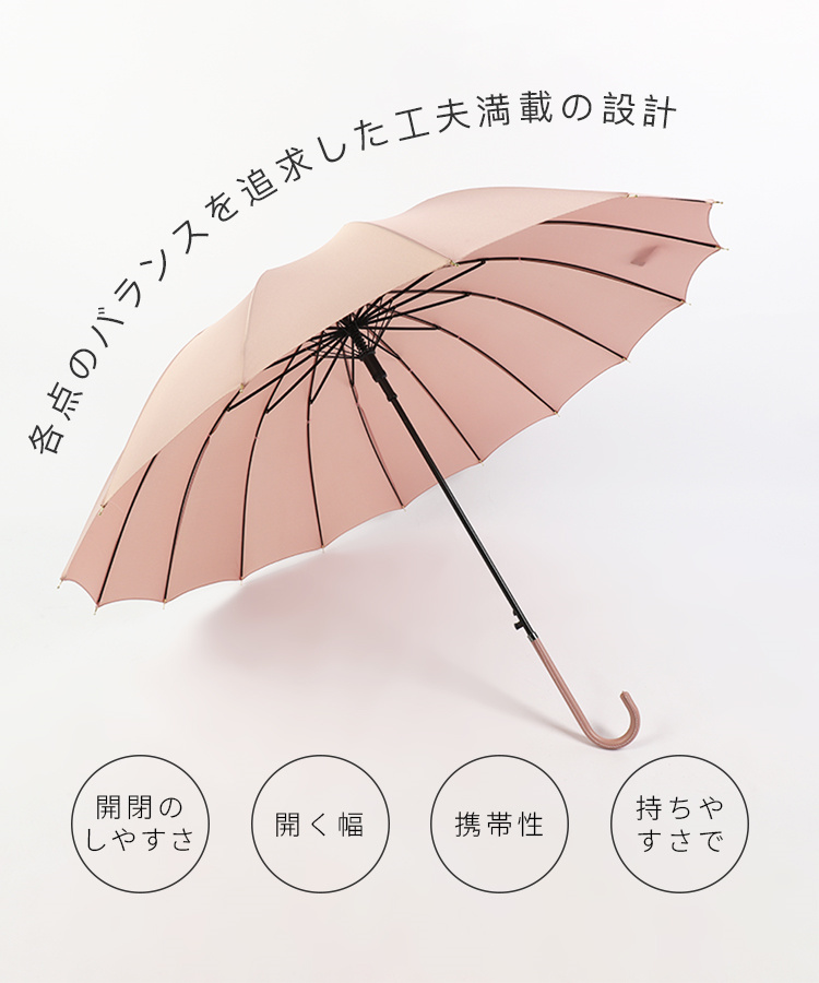 VELLICHOR 晴雨兼用傘 長傘 メンズ レディース 軽量 ワンタッチ
