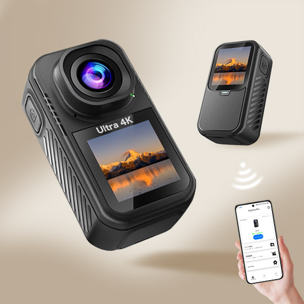 アクションカメラ ウェアラブルカメラ バイク用 WiFi対応 小型 スマホ
