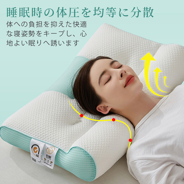 記憶フォーム枕頭【頸椎サポート・快適睡眠】 枕 頸椎ケア枕 頚椎サポート枕 まくら 肩こり 首こり 快適 人間