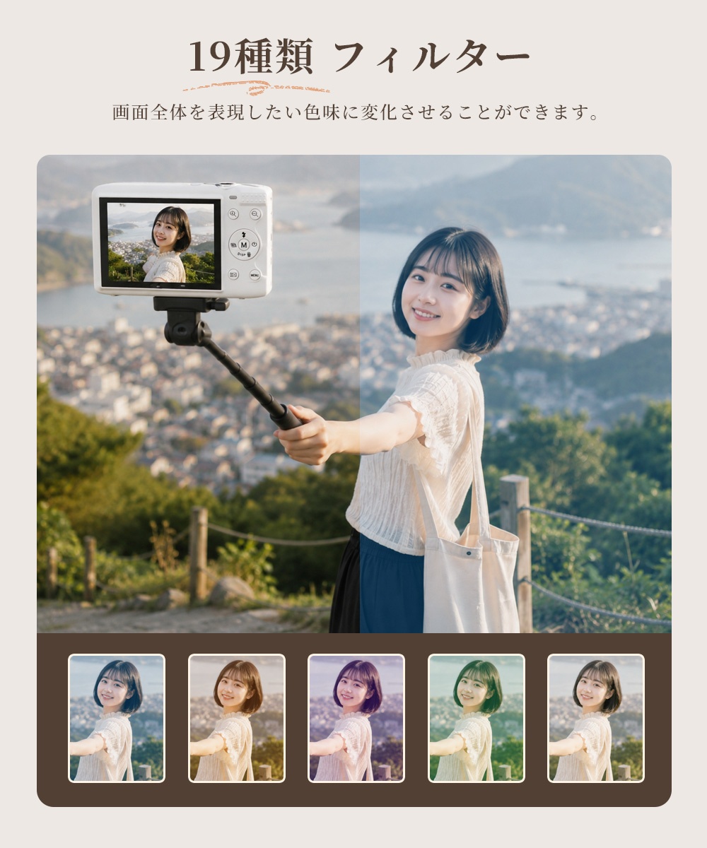 デジタルカメラ 5K デジカメ 修学旅行 スマホに送れる WIFI転送機能