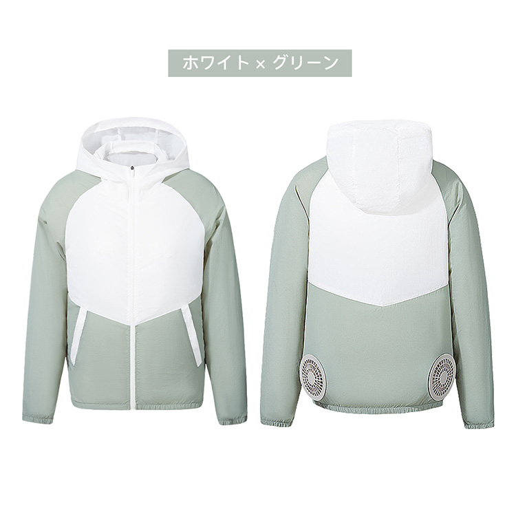 ファン付き作業服 グレー 2XL/3XLサイズ 空調ウェア 洗濯OK 男女兼用 空調作業服 最新 作業服 男女兼用 ファン付き作業服 熱中症対策