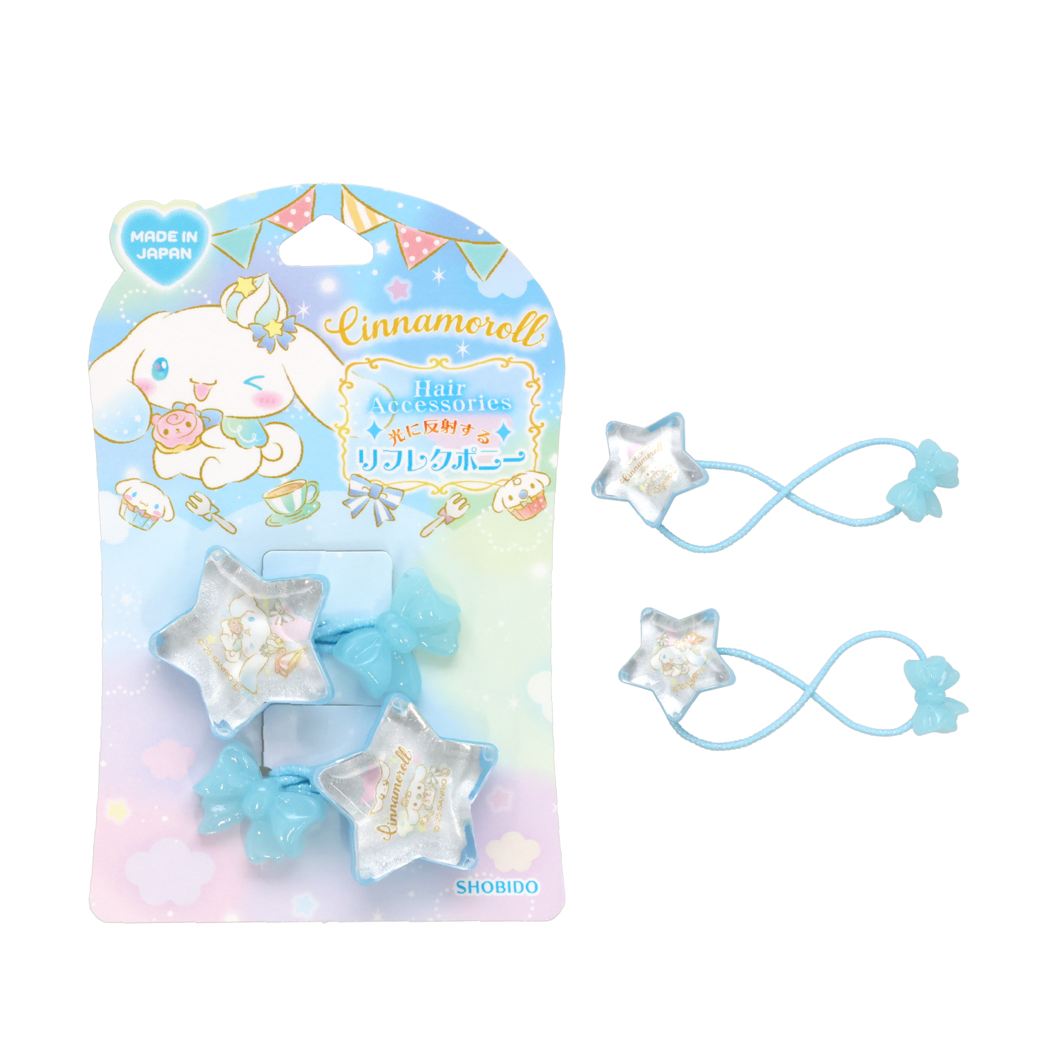 SHOBIDO サンリオキャラクターズ ヘアゴム リフレクヘアポニー 星型