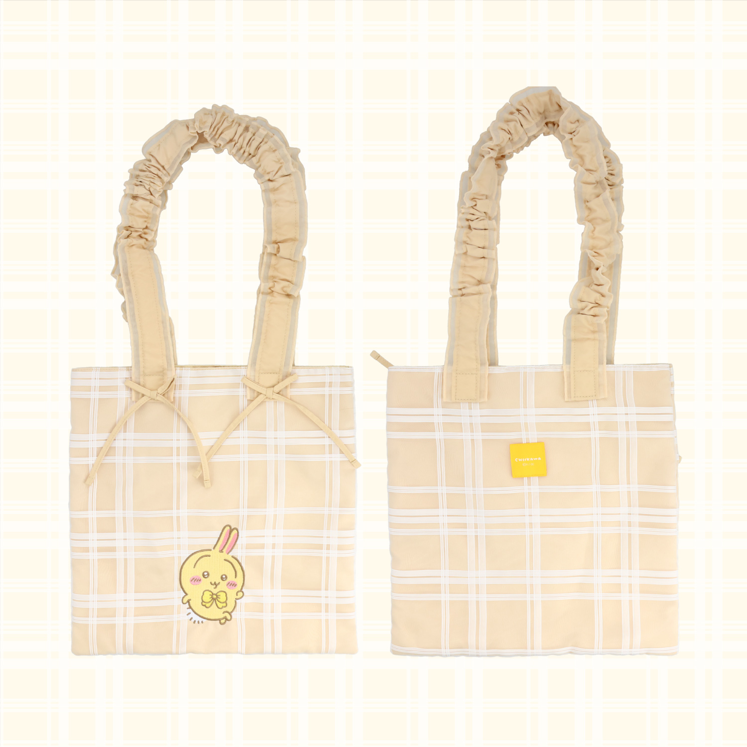 ちいかわ チェックシリーズ トートバッグ ＜ うさぎ ＞ 粧美堂 shobido