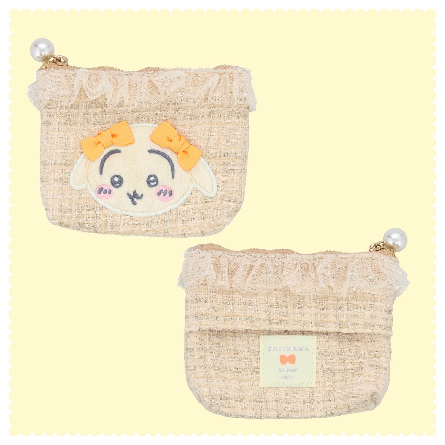 SHOBIDO ちいかわ リボンシリーズ ツイードティッシュポーチ