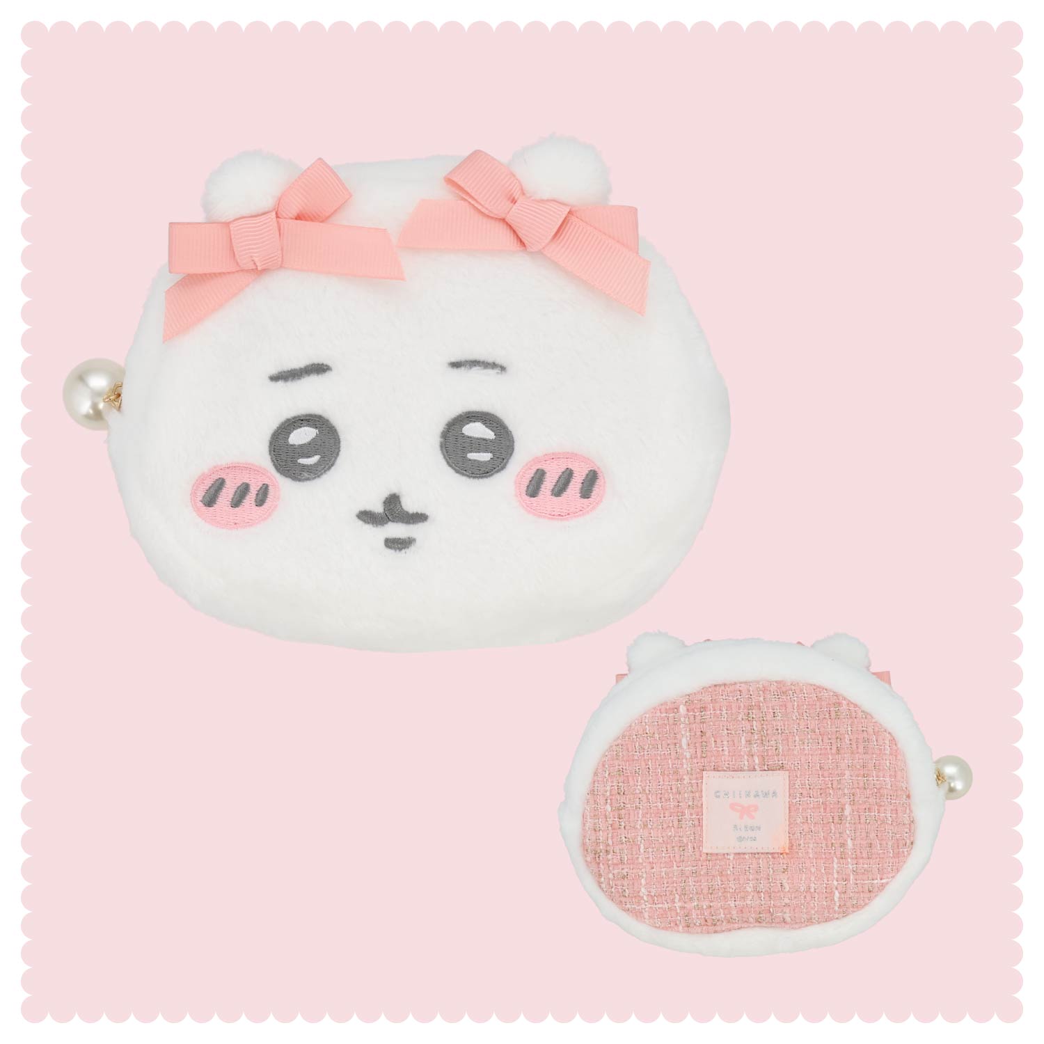 SHOBIDO ちいかわ リボンシリーズ ダイカットフェイスポーチ ＜うさぎ