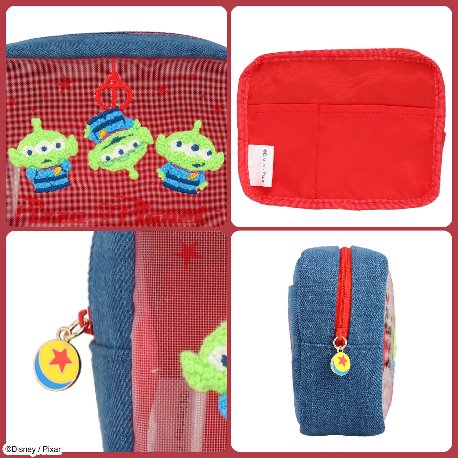 SHOBIDO Disney TOY STORY デニムシリーズ スクエアポーチ