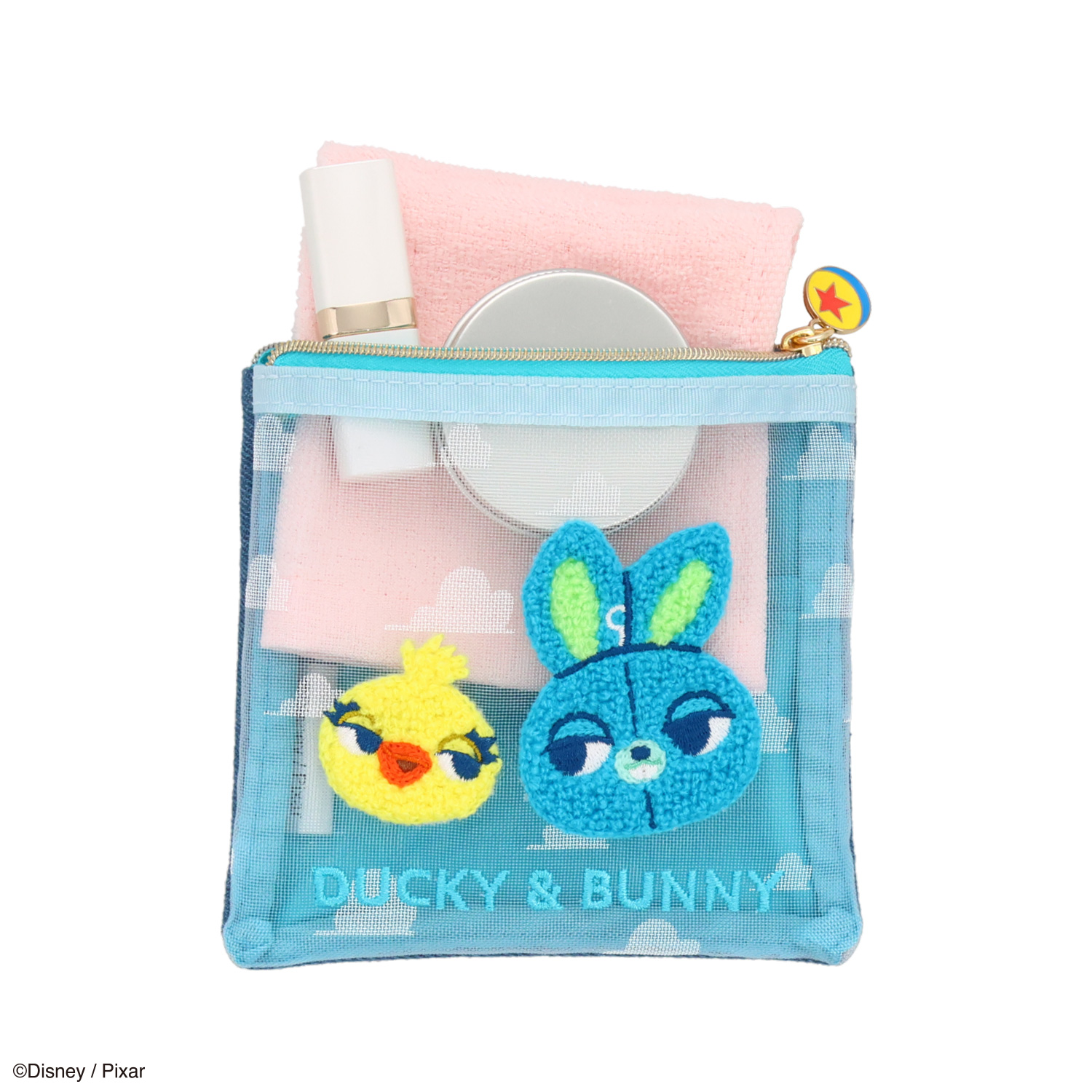 SHOBIDO Disney TOY STORY デニムシリーズ フラットポーチ ＜ダッキー