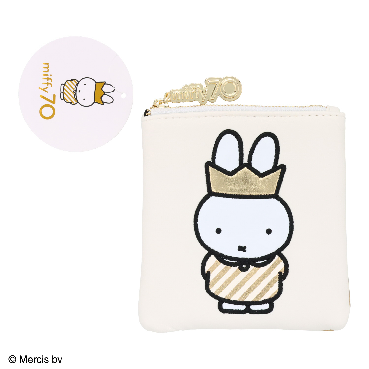 SHOBIDO ミッフィー 70周年 Black&Goldシリーズ スクエアポーチ