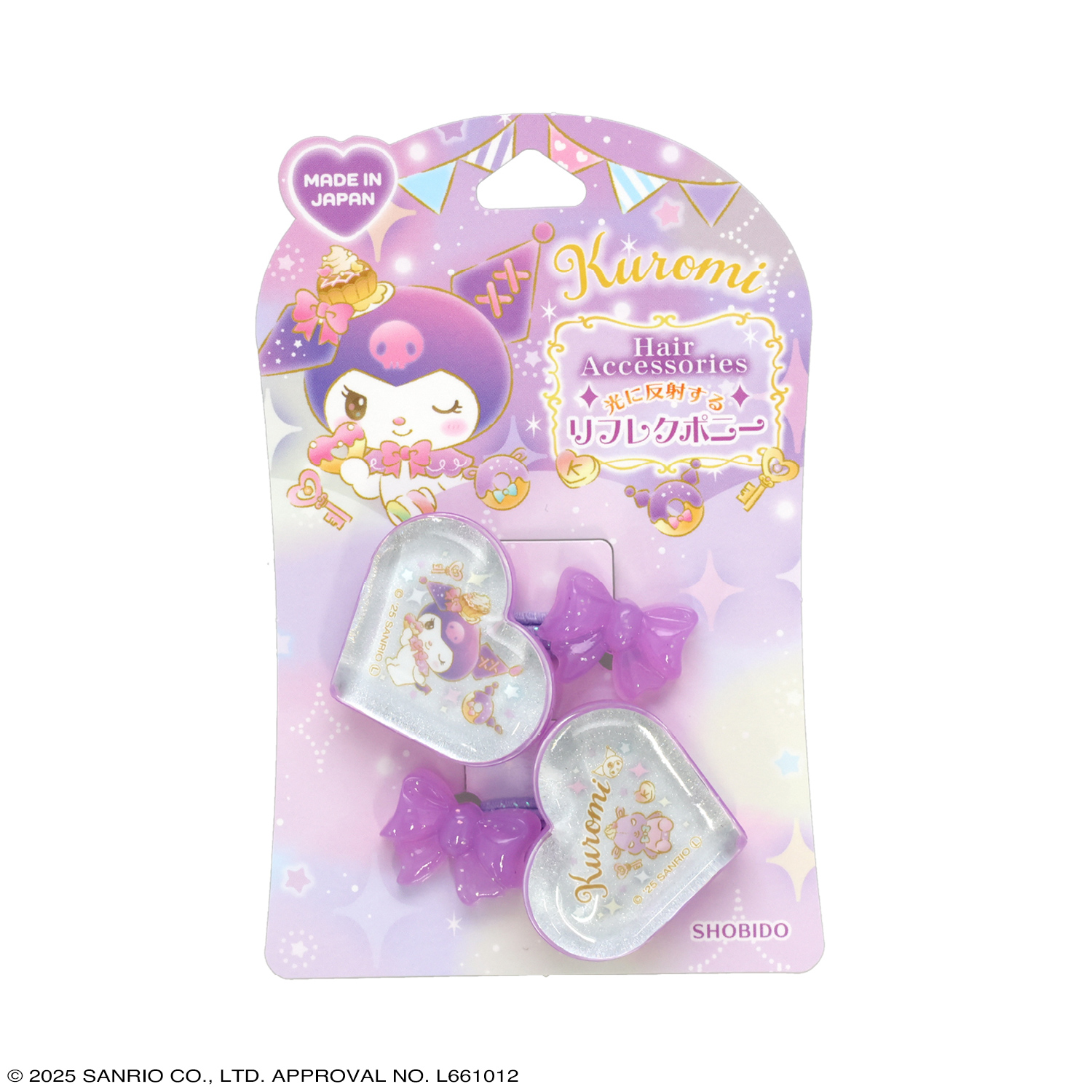 SHOBIDO サンリオキャラクターズ ヘアゴム リフレクヘアポニー ハート