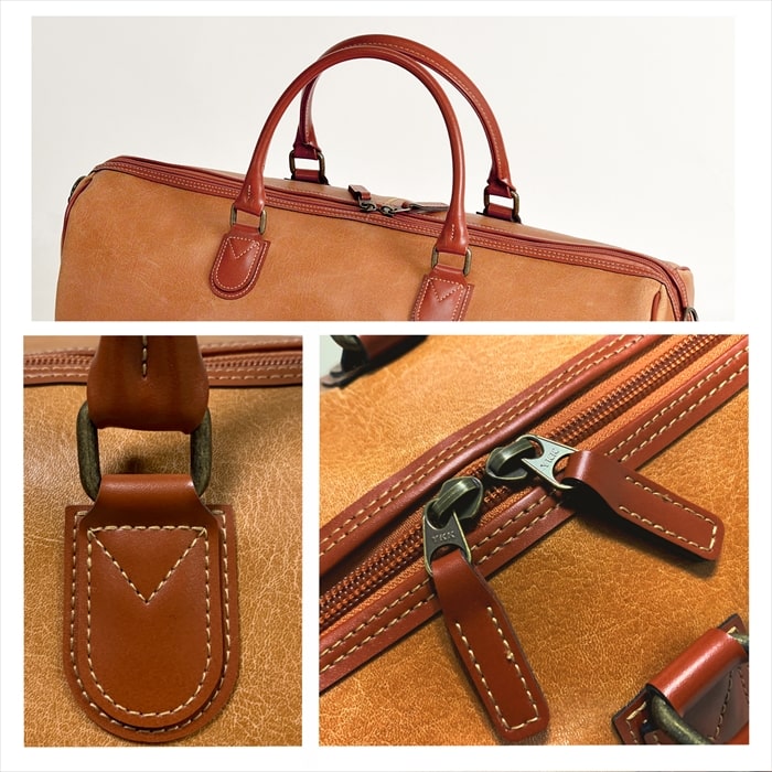 ボストンバッグ メンズ レディース 日本製 豊岡製 大容量 白化合皮