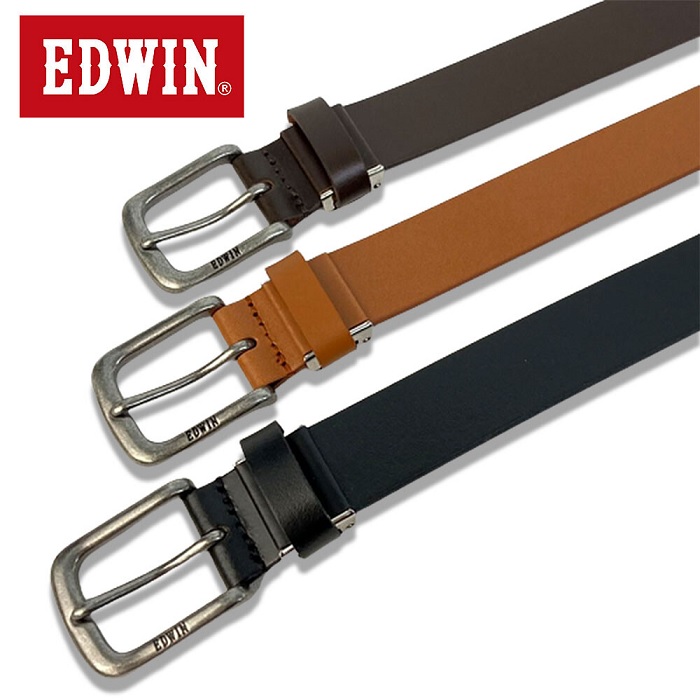 ベルト EDWIN エドウィン 30mm 牛革 本革 レザー プレーンベルト