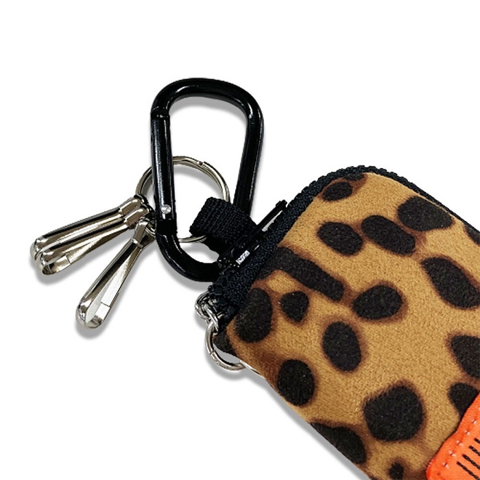 キーケース スマートキーケース キーリング 豹柄 レオパード 小物