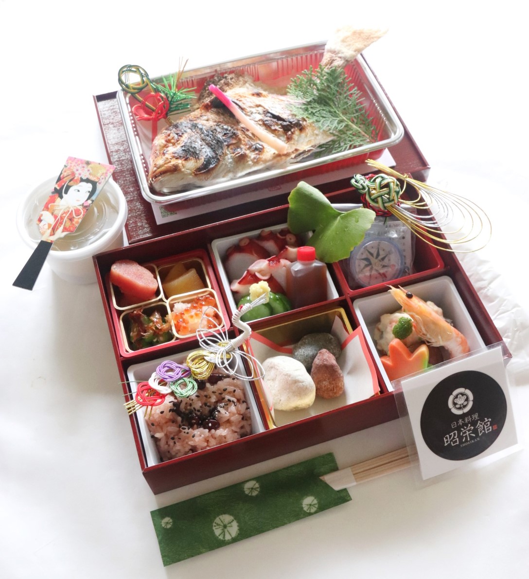 お食い初めセット（お食い初め お食い初めセット お祝いセット 赤ちゃん 生後１００日お祝い 鯛 子供のお祝い 歯固め 赤飯 方位磁石）  :okuizome:日本料理 昭栄館 - 通販 - Yahoo!ショッピング