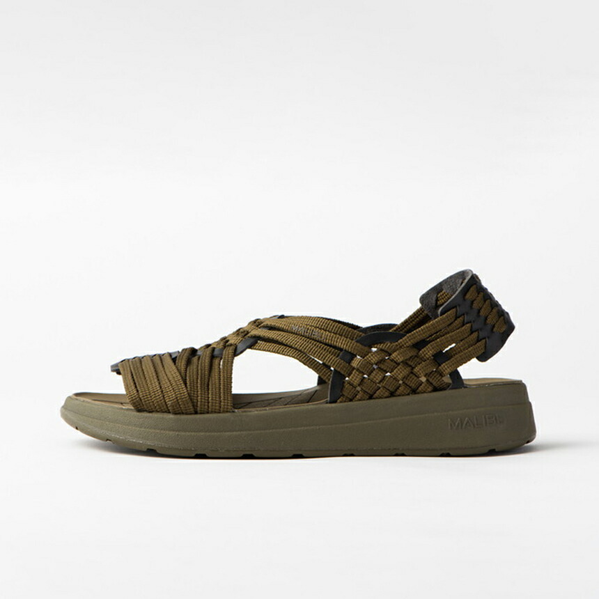 ストラップサンダル ブラック/オリーブ MALIBU SANDALS（マリブサンダルズ） CANYON NYLON ビーチサンダル