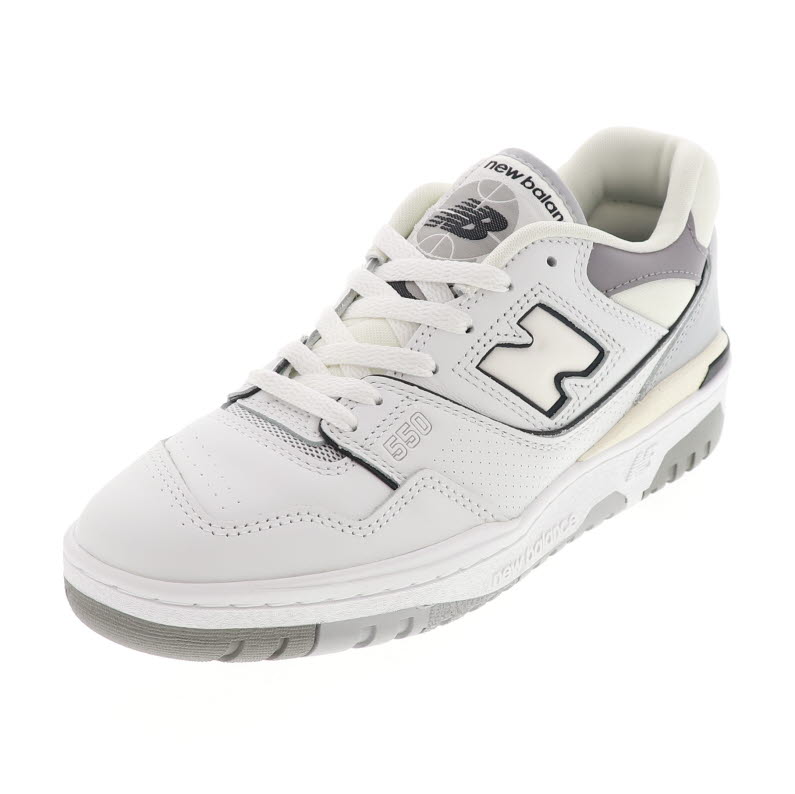 ニューバランス 550 メンズ スニーカー ローカット カジュアル シューズ new balance NB BB550 D幅  ホワイト/ブラック/グレー 25.5cm〜28.0cm