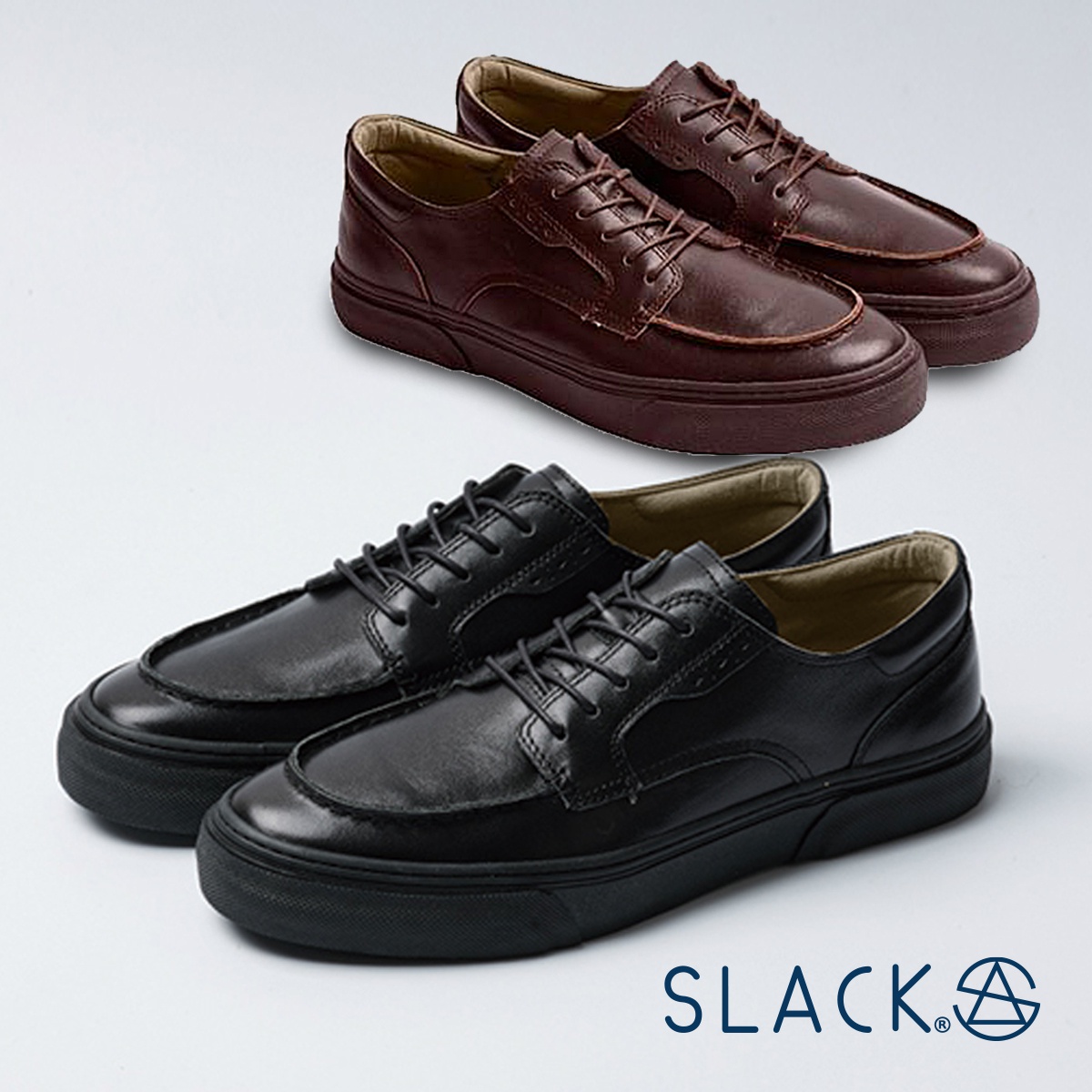 スラック フットウェア Slack Footwear メンズ レザーシューズ スニーカー Klave U Tip クレイブ Sl1652 003 603 ブラック ブラウン 26 0 28 0cm 靴のシューマート 通販 Paypayモール