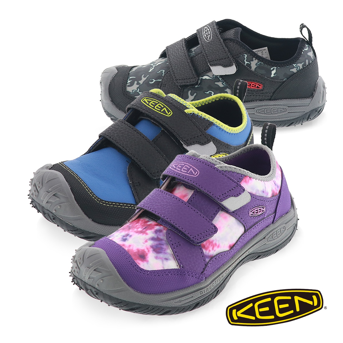 【セール】KEEN キーン スピード ハウンド スニーカー リトルキッズ ビッグキッズ 子供靴 アウトドア キッズ シューズ  ブラック/パープル/ブルー 15.0cm〜23.5cm :speedhound-kj:靴のシューマート 通販 