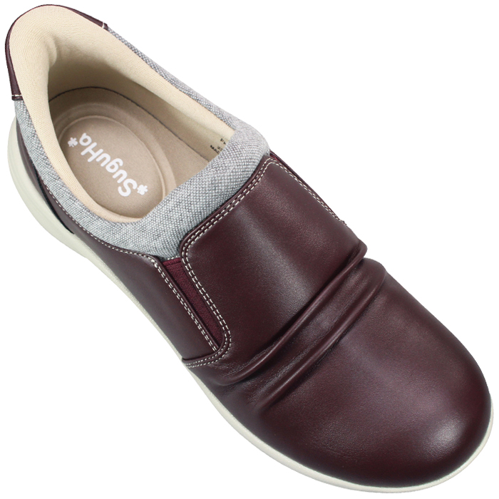 ハンズフリーシューズ レディース FKF1186 ブラック ワイン 22.5cm〜24.5cm レディース シューズ スリップイン スリッポン 脱ぎ履きラクラク