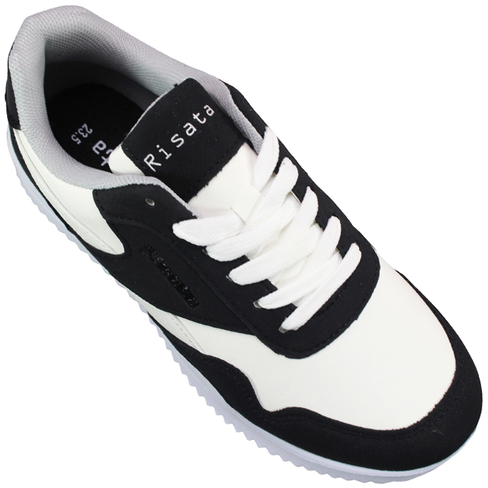 レディーススニーカー Risata K-3429 ホワイト/ブラック ホワイト