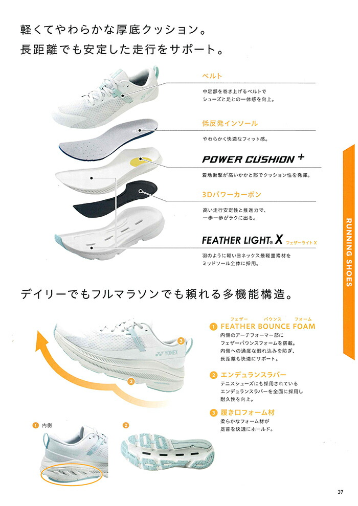 YONEX（ヨネックス） ランニングシューズ パワークッション カーボン