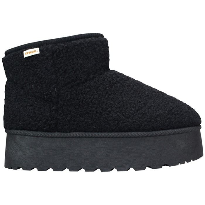 厚底ショートブーツ モズ MZ1982 ベージュ アイボリー ブラック M