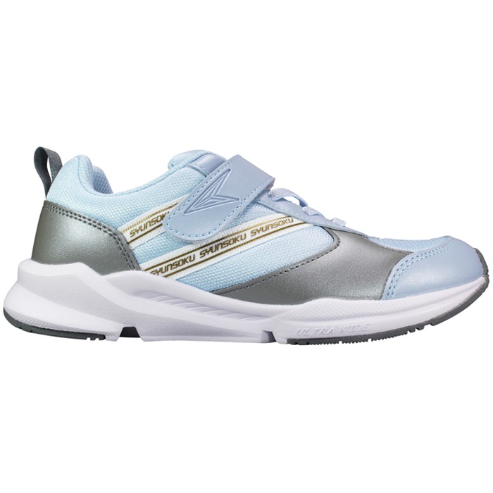 瞬足 スニーカー （女の子）LC814 LEC8140 サックス/グレー ラベンダー