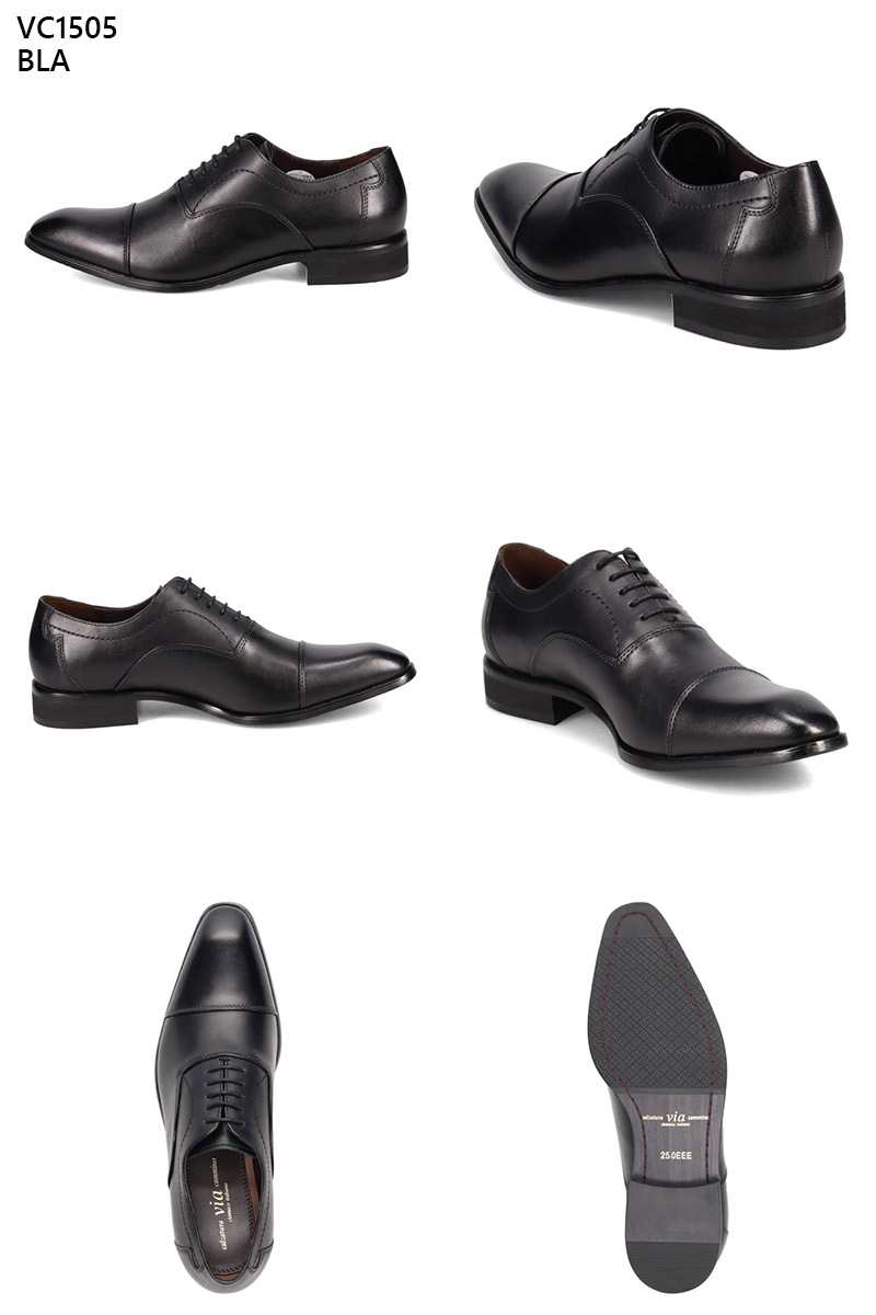 3E 幅広 ワイド ヴィアカミーノ メンズ ビジネス 靴 シューズ 革靴