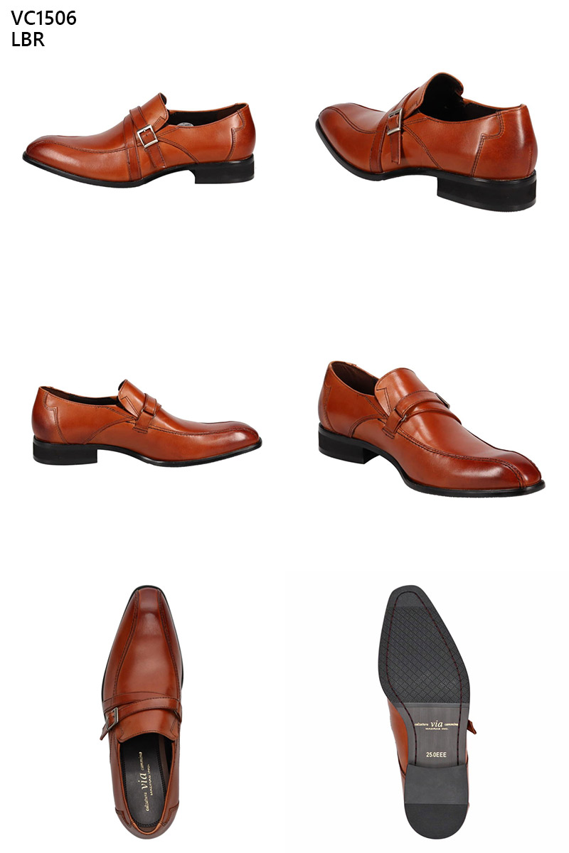 3E 幅広 ワイド ヴィアカミーノ メンズ ビジネス 靴 シューズ 革靴