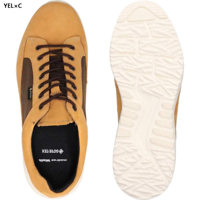 マドラスウォーク メンズ スニーカー 靴 シューズ 防水 ゴアテックス ローカット レースアップ ブラック 黒 ブラウン イエロー 茶色 黄色 送料無料 madras Walk MW7602 madras Walk（マドラス ウォーク） メンズ スニーカー 靴 シューズ