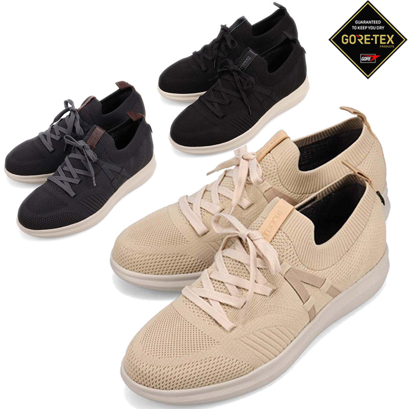 モデロ メンズ カジュアルニットスニーカー スニーカー 靴 シューズ ゴアテックス 防水 高反発インソール 快適歩行 ニット形成 ブラック 黒 グレー ベージュ 灰色 送料無料 MODELLO DM6525G MODELLO（モデロ） メンズ カジュアルニットスニーカー スニーカー 靴