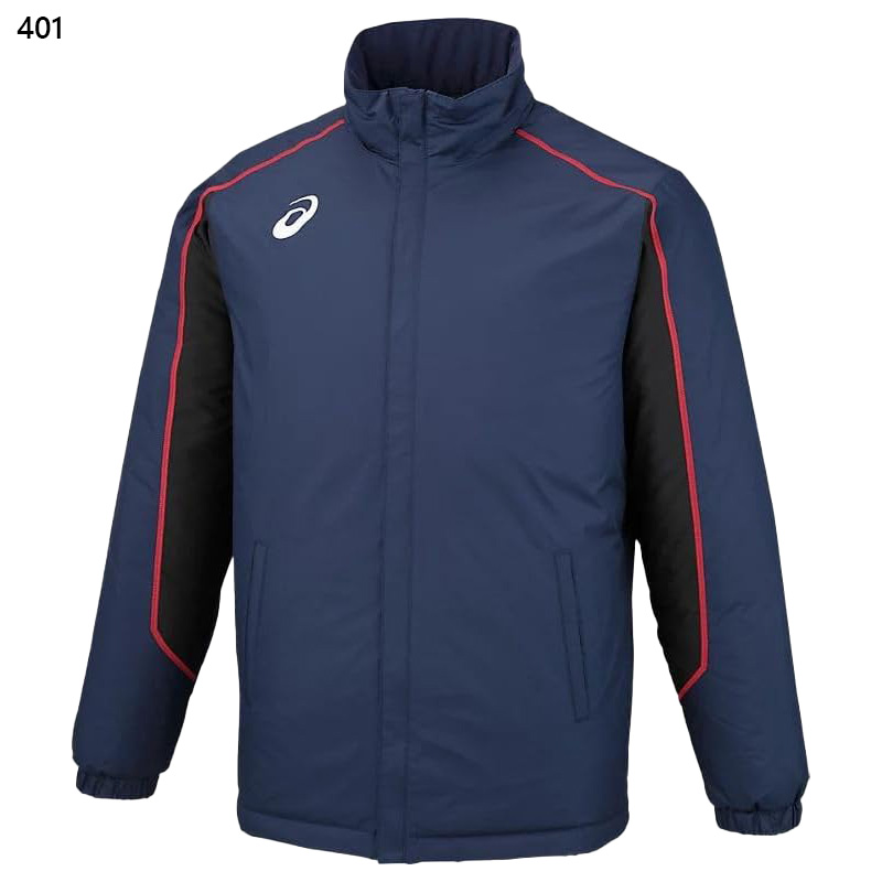 レア アシックス XSW517ウォーマージャケット青 ブルーMサイズ asics 新品 レトロ 即決* ASICS アシックス メンズ レディース ジュニア 中わたウオーマー